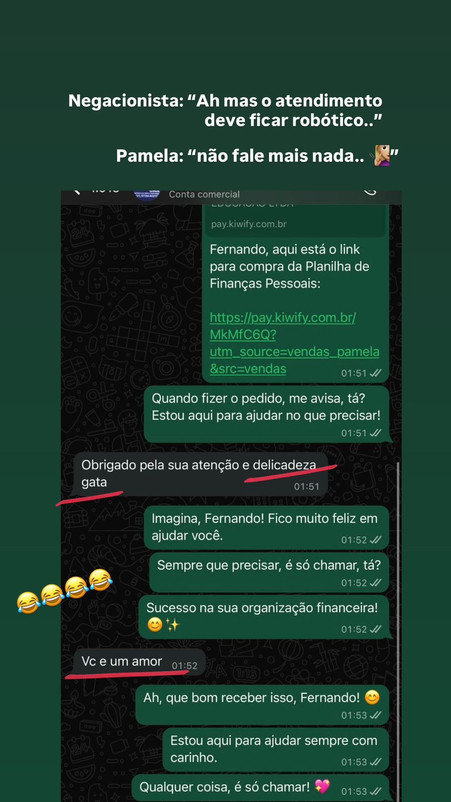 Conversa WhatsApp - Agente de Vendas
